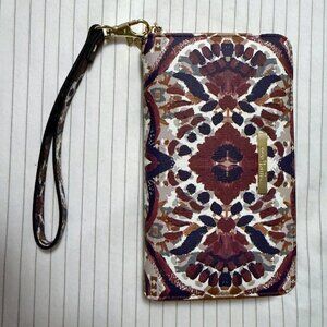 Simply Noelle Wristlet‎ Wallet Navy Burgundy NWOT